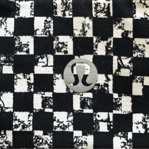 Lululemon energy bra set of two Size 8 checkered black white padded - Picture 4 of 9